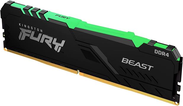 Kingston FURY Beast RGB - DDR4 - module - 16 GB - DIMM 288-pin - 3200 MHz / PC4-25600, KF432C16BB1A/16