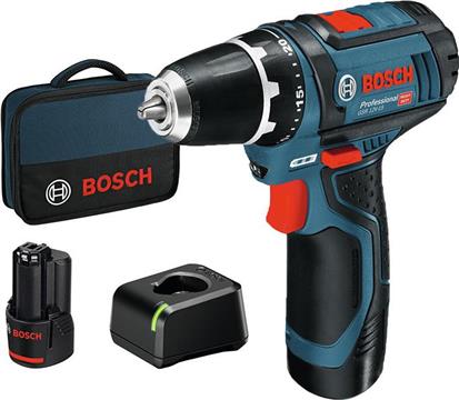 Bosch Akku-Bohrschrauber 12 V Li-Ion 1300 RPM Black, Blue, Red