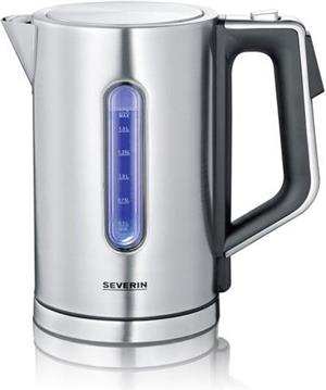 Severin WK 3418 electric kettle 1.7 L 3000 W Black, Stainless steel 