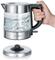 Severin WK 3468 electric kettle 1 L 2200 W Black, Stainless steel, Transparent