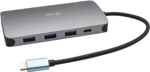 i-Tec USB-C Metal Nano Dock HDMI/VGA with LAN + Power Delivery 100 W - docking station - VGA, HDMI