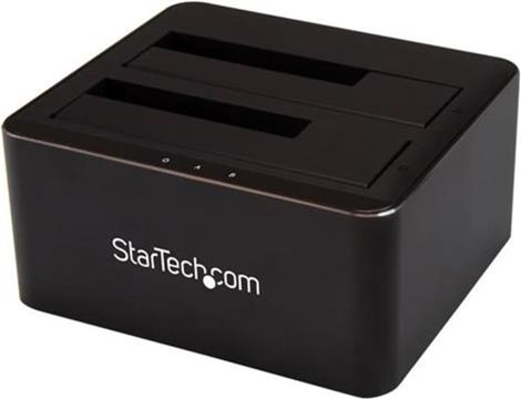 StarTech.com Dual Bay SATA HDD Docking Station - for 2 x 2.5 / 3.5 SATA SSD / HDD - Hot Swap - Hard Drive Docking Station - SSD Dock - HDD docking station - SATA 6Gb/s - USB 3.0