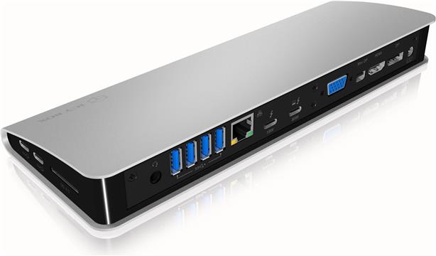 Icybox IB-DK2801-TB3 Thunderbolt 3 Type-C DockingStation Notebook Docking Station