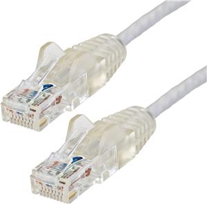 0.5 m CAT6 Cable - Slim CAT6 Patch Cord - Grey - Snagless RJ45 Connectors - Gigabit Ethernet Cable - 28 AWG (N6PAT50CMGRS) - patch cable - 50 cm - gray