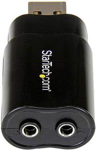StarTech.com USB Sound Card - 3.5mm Audio Adapter - External Sound Card - Black - External Sound Card (ICUSBAUDIOB) - sound card