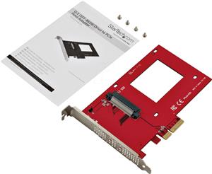 StarTech.com U.2 to PCIe Adapter for 2.5 U.2 NVMe SSD - SFF-8639 - x4 PCI Express 3.0 - interface adapter - Ultra M.2 Card - PCIe 3.0 x4