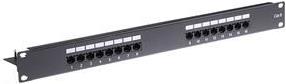 MaxLink 19" 16-Port Cat6 Patch Panel