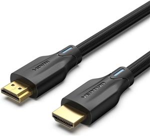 Vention Cotton Braided 8K Ultra High Speed HDMI Cable 1M Black