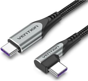 Vention USB 2.0 C Male Right Angle to C Male 5A Cable 1M Gray