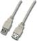 USB 2.0 kabel A->A M/Ž 5,0 m, sivi