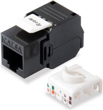 Modul Keystone RJ45 Cat.6a UTP, tool less, crni