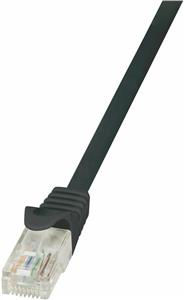 U/UTP prespojni kabel Cat.5e PVC CCA AWG26, crni, 0,5m