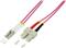 Opt. prespojni kabel LC/SC duplex 50/125µm OM4, LSZH, ljubičasti, 2,0 m