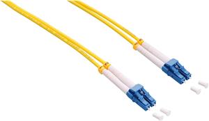 Opt. prespojni kabel LC/LC duplex 9/125µm OS2, LSZH, žuti, 7,5 m