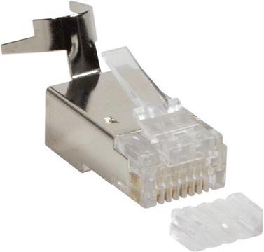 Modularni utikač RJ45 Cat.6A/8.1 STP, s kab. uvodnicom, za kabele AWG22-24, pak. 10 kom.