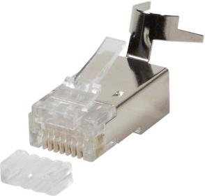 Modularni utikač RJ45 Cat.6A/8.1 STP, s kab. uvodnicom, za kabele AWG22-24, pak. 50 kom.