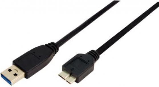 USB 3.0 kabel A->B Micro B M/M 2,0m, 2-struko oklopljen, crni