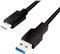 USB 3.2 Gen 1 kabel A->C M/M 1,0 m, 3A, crni