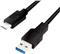 USB 3.2 Gen 1 kabel A->C M/M 1,0 m, 3A, crni