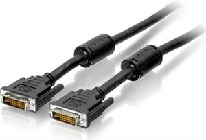 DVI-D (24+1) dual link kabel M/M 10,0m, molded with two ferrit cores, crni