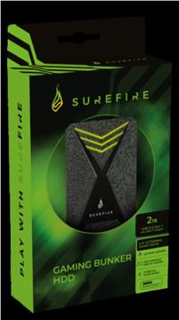 Externi hard disk SureFire #53682 Gaming Bunker HDD 2.5" USB 3.2 Gen1 2TB crni