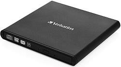Vanjski snimač Verbatim CD/DVD, Light, M-Disc kompatibilan, USB2.0, crni, #53504