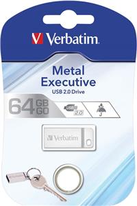 USB stick Verbatim 2.0 #98750 64GB metal executive silver