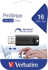 USB stick Verbatim 3.2 #49316 16GB pinstripe black