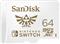 SanDisk microSDXC for Nintendo Switch 64GB, up to 100MB / s read, 60MB / s write, U3, C10, A1, UHS-1