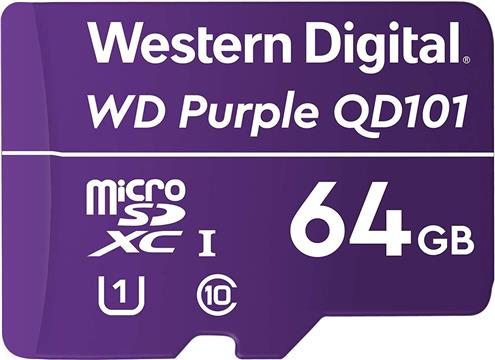 WD 64GB Purple microSD card Ultra