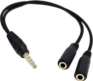 HAVIT adapter 3.5mm (M) to 2x 3.5mm (F - microphone + headphones)