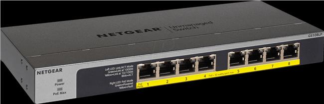 Netgear ProSafe GS108LP-100EUS Gigabit Switch 8x GB-LAN / PoE+