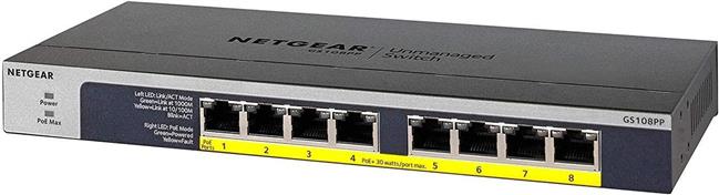 Netgear ProSafe GS108PP-100EUS Gigabit Switch 8x GB-LAN / POE+