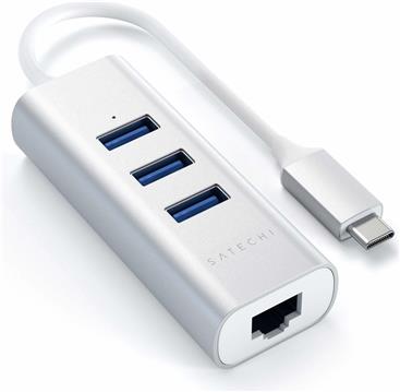 Satechi Aluminium TYPE-C Hub (3x USB 3.0,Ethernet) - Silver