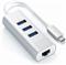 Satechi Aluminium TYPE-C Hub (3x USB 3.0,Ethernet) - Silver