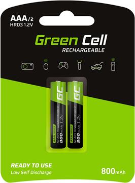 Akku 2xAAA HR03 800mAh Green Cell