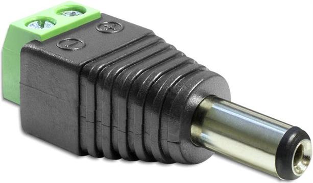 Delock power adapter - 2 pin terminal block to DC jack 5.5 x 2.5 mm