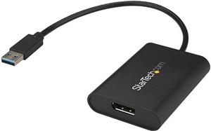 StarTech.com USB 3.0 to DisplayPort Adapter - 4K 30Hz - External Video & Graphics Card - Dual Monitor Display Adapter - Supports Windows (USB32DPES2) - external video adapter - MCT T6-688L - black