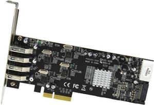 StarTech.com 4 Port USB 3.0 PCIe Card w/ 4 Dedicated 5Gbps Channels (USB 3.1 Gen 1) - UASP - SATA / LP4 Power - PCI Express Adapter Card (PEXUSB3S44V) - USB adapter - PCIe x4 - USB 3.0 x 4