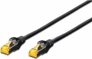 Cable Digitus Cat6a 0,25m black S/FTP