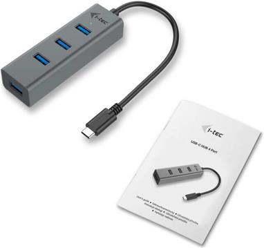 i-tec USB-C HUB 4 port USB 3.0 Metall 