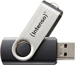 STICK 64GB USB 2.0 Intenso Basic Line Black/Silver