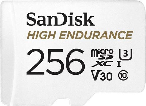 256GB SanDisk High Endurance MicroSDXC 100MB/s +Adapter