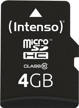 4GB Intenso MicroSDHC 20MB/s +Adapter