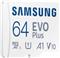 64GB Samsung EVO Plus MicroSDXC 1300MB/s +Adapter