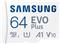 64GB Samsung EVO Plus MicroSDXC 1300MB/s +Adapter