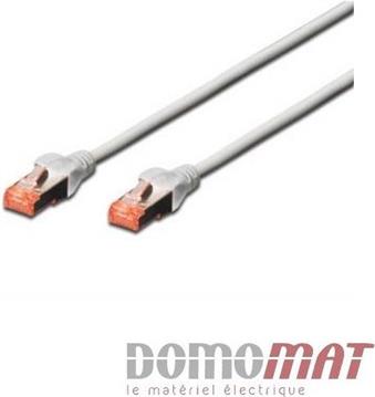 Patchkabel CAT6 RJ45 S/FTP Länge 5m, Farbe grey AWG 27/7, Cu, Digitus