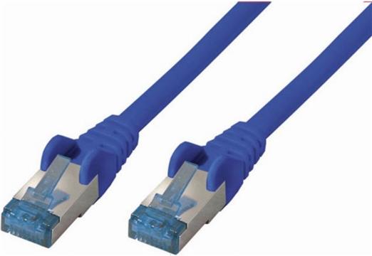 Patchkabel CAT6a RJ45 S/FTP 0,5m Blue