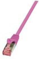 LogiLink PrimeLine - patch cable - 50 cm - pink