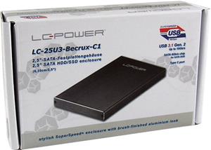 LC Power LC-25U3-Becrux-C1 - storage enclosure - SATA 6Gb/s - USB 3.1 (Gen 2)